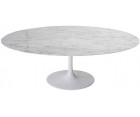 Mesa de comedor TULIP Oval - Mármol Carrara - 180cm. - Alta calidad