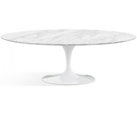 Mesa auxiliar TULIP - Mármol Carrara superior