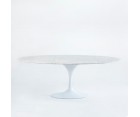 Mesa de comedor TULIP Oval - Mármol Carrara - 180cm. - Alta calidad