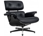 LOUNGE CHAIR & OTTOMAN / Nogal - Cuero Anilina