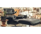 LOUNGE CHAIR & OTTOMAN / Nogal - Cuero Anilina