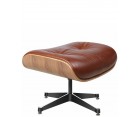 LOUNGE CHAIR & OTTOMAN / Nogal - Cuero Aniline - Fab. Italia