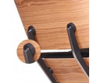 LOUNGE CHAIR & OTTOMAN / Nogal - Cuero Aniline - Fab. Italia