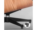 LOUNGE CHAIR & OTTOMAN / Nogal - Cuero Aniline - Fab. Italia