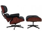 LOUNGE CHAIR & OTTOMAN / Palo Rosa - Cuero Aniline - Fab. Italia