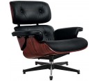 LOUNGE CHAIR & OTTOMAN / Palo Rosa - Cuero Aniline - Fab. Italia