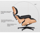 LOUNGE CHAIR & OTTOMAN / Fresno - Cuero Aniline - Fab. Italia