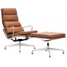 Sillón & Ottoman EA 222/223 SOFT PAD / Cuero italiano - Fab. Italia