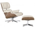 LOUNGE CHAIR & OTTOMAN / Fresno - Cuero Aniline - Fab. Italia