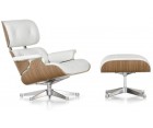 LOUNGE CHAIR & OTTOMAN / Fresno - Cuero Aniline - Fab. Italia