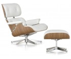 LOUNGE CHAIR & OTTOMAN / Fresno - Cuero Aniline - Fab. Italia