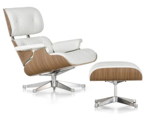 LOUNGE CHAIR & OTTOMAN / Fresno - Cuero Aniline - Fab. Italia