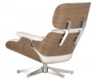 LOUNGE CHAIR & OTTOMAN / Fresno - Cuero Aniline - Fab. Italia