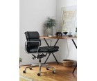 Silla oficina EA 217 SOFT PAD / Piel italiana - Fab. Italia