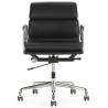 Silla oficina EA 217 SOFT PAD / Cuero italiano Nero - Fab. Italia