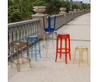 Taburete CHARLES GHOST 65 / Policarbonato inyectado - Fab. Italia