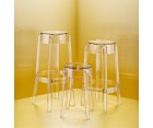 Taburete CHARLES GHOST 65 / Policarbonato inyectado - Fab. Italia