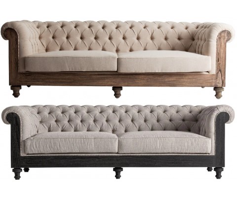 Sofá CHESTERFIELD PROVENZA 3 Plazas / Tejido - Fab. Italia