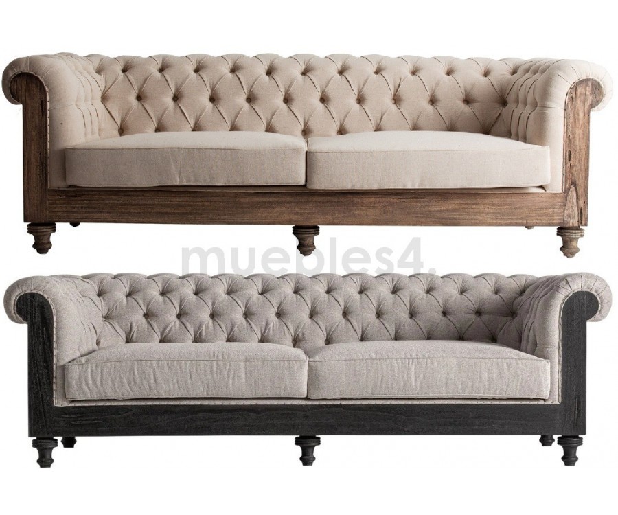 Sofá CHESTERFIELD PROVENZA 3 Plazas / Tejido - Fab. Italia
